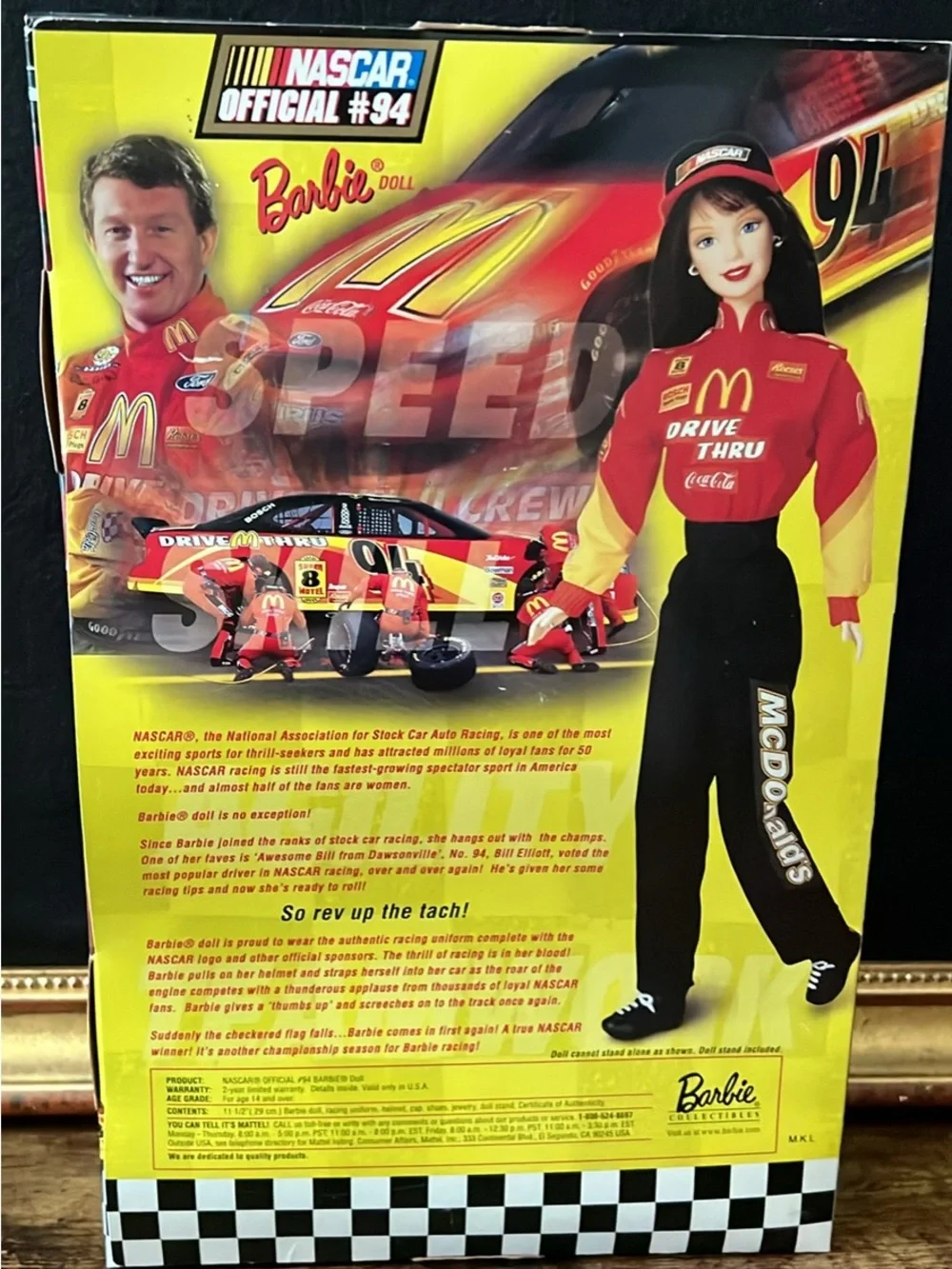 Barbie NASCAR Collector Doll in Red, Black & Yellow Racing Gear - Barbie